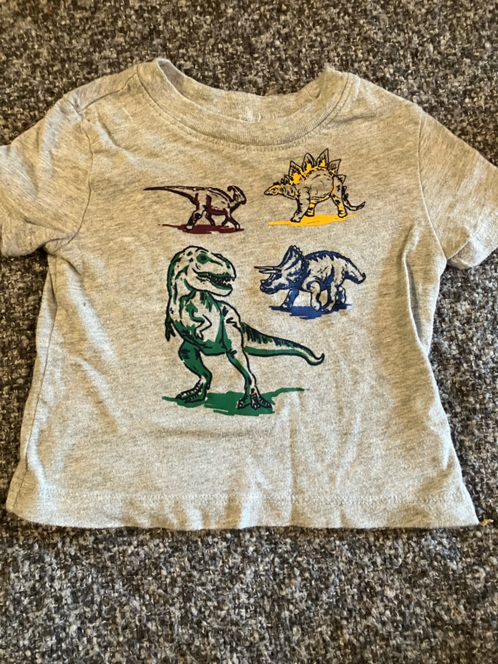 *3 for $10 sale* GAP Grey Tee with Multicolor Dinosaur Prints